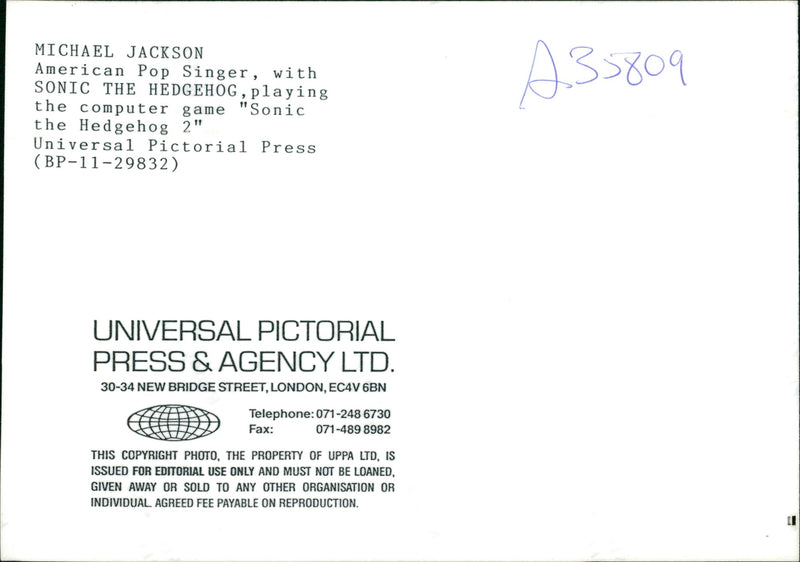 Michael Jackson American singer-songwriter. - Vintage Photograph