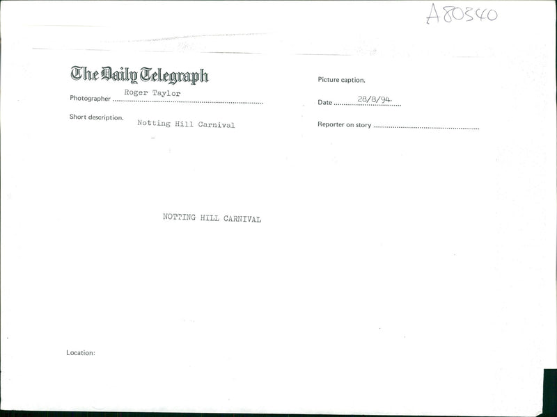 Notting Hill Carnival Music Festival - Vintage Photograph