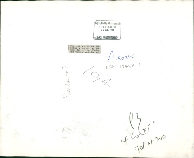 Notting Hill Carnival Music Festival - Vintage Photograph