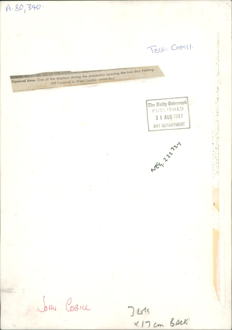 Notting Hill Carnival Music Festival - Vintage Photograph