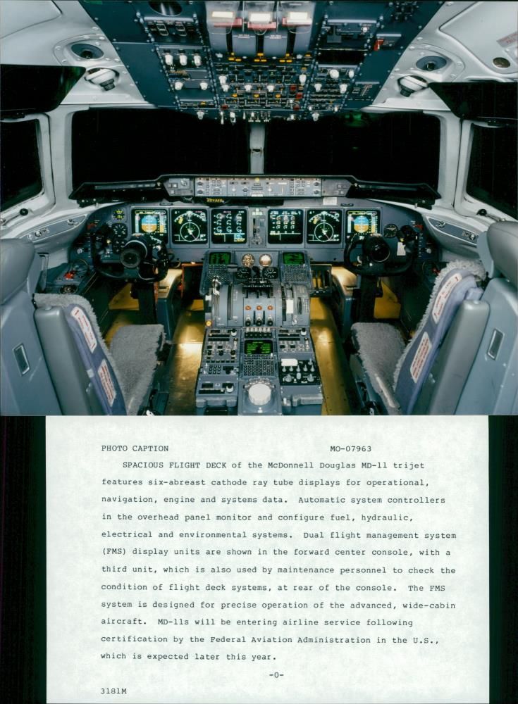 Aircraft: MD-11: Flight Deck - Vintage Photograph