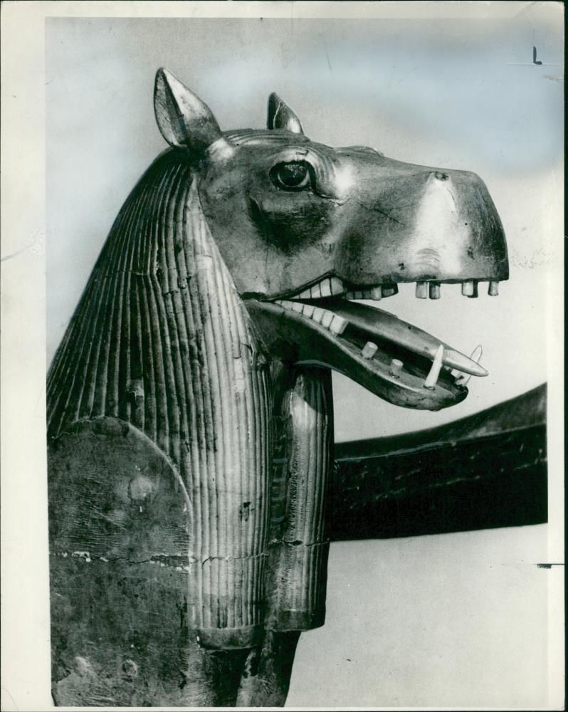 Tutankhamun - Head of a funeral - Vintage Photograph