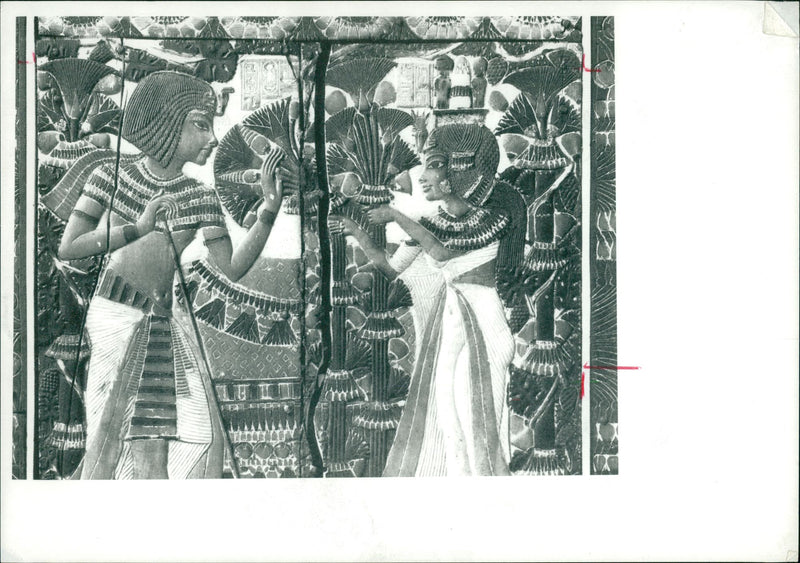 Tutankhamun and his queen - Vintage Photograph