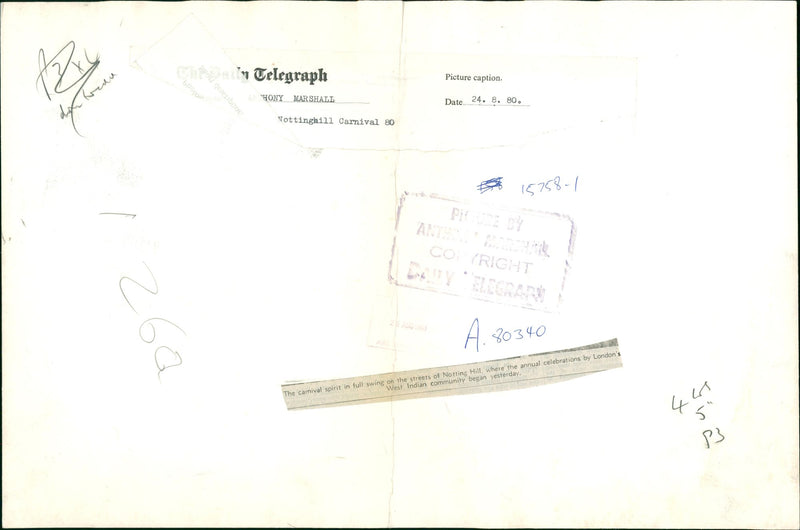 Notting Hill Carnival Music Festival - Vintage Photograph