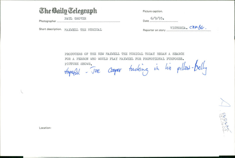 Maxwell The Musical - Vintage Photograph