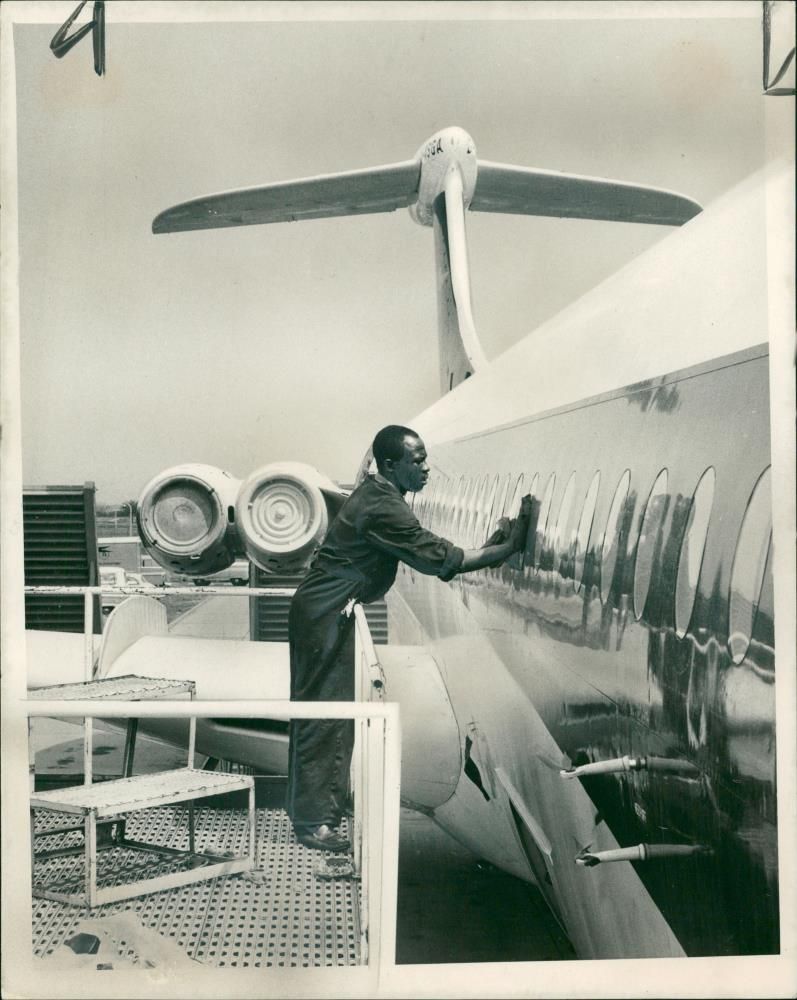 The cabin windows of Vickers VC10. - Vintage Photograph