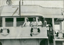 Ship: Rose Mary: Oil Tanker: Dr. Ramazani, Dr. Fala, M. Moghaddan and M. Dufour, 28.06.1959. - Vintage Photograph