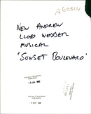 New andrew Lloyd webber musical sunset. - Vintage Photograph