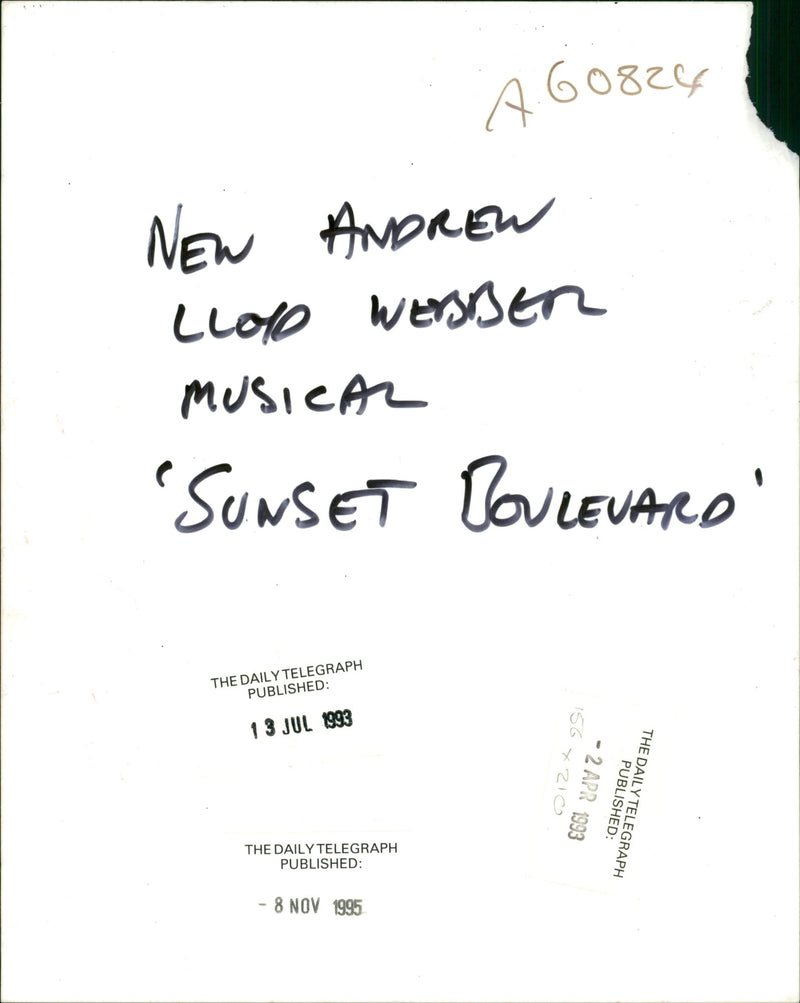 New andrew Lloyd webber musical sunset. - Vintage Photograph