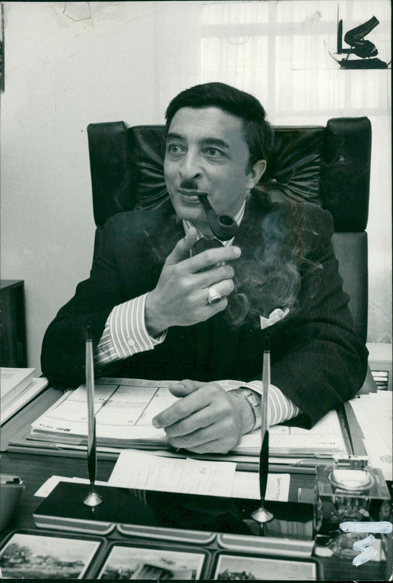 Mr. Shamji in his Piccadily office - Vintage Photograph