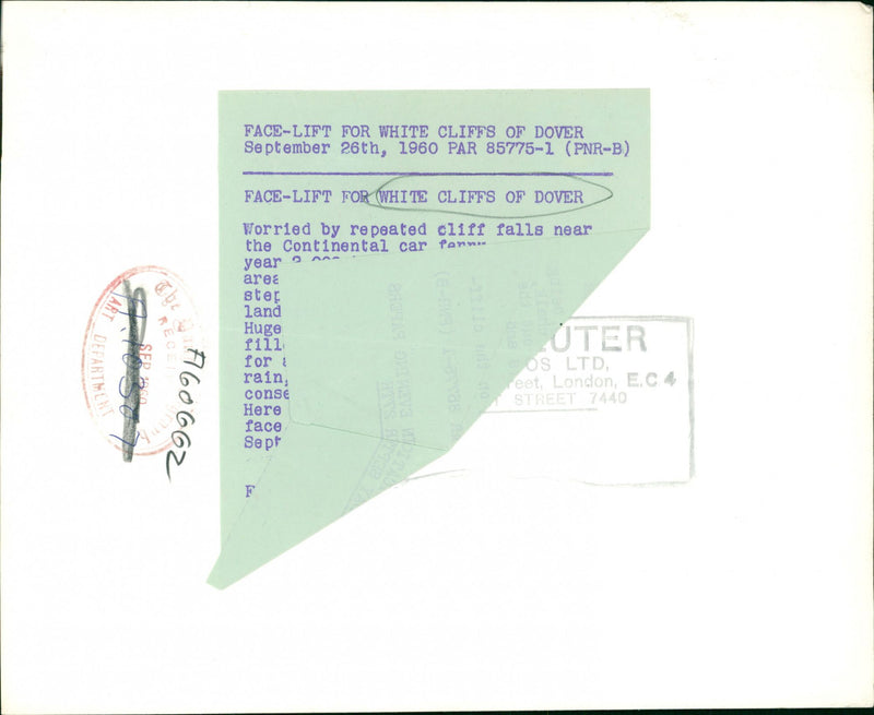 Dover Cliffs - Vintage Photograph