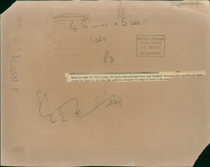 Mr. Philip Haines who farms ashwood bank farm. - Vintage Photograph