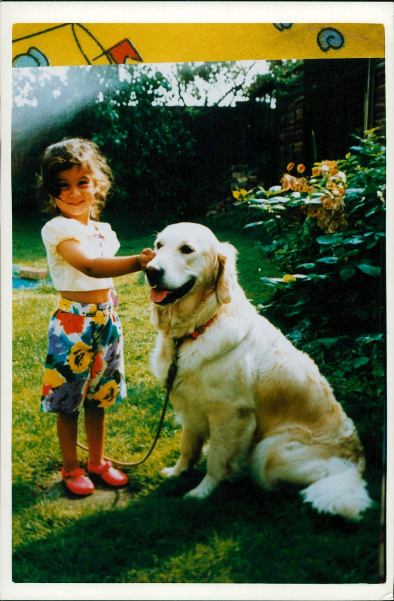 Liana Nicholas with Bibi. - Vintage Photograph