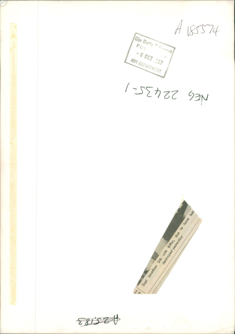 Supt Jonathan Silk with Biffer. - Vintage Photograph