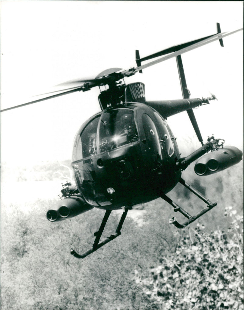 Helicopter: Douglas McDonnell MD 530N - Vintage Photograph