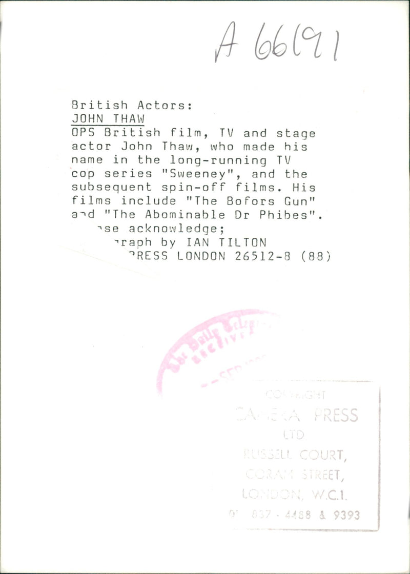 John Thow American musical composer - Vintage Photograph