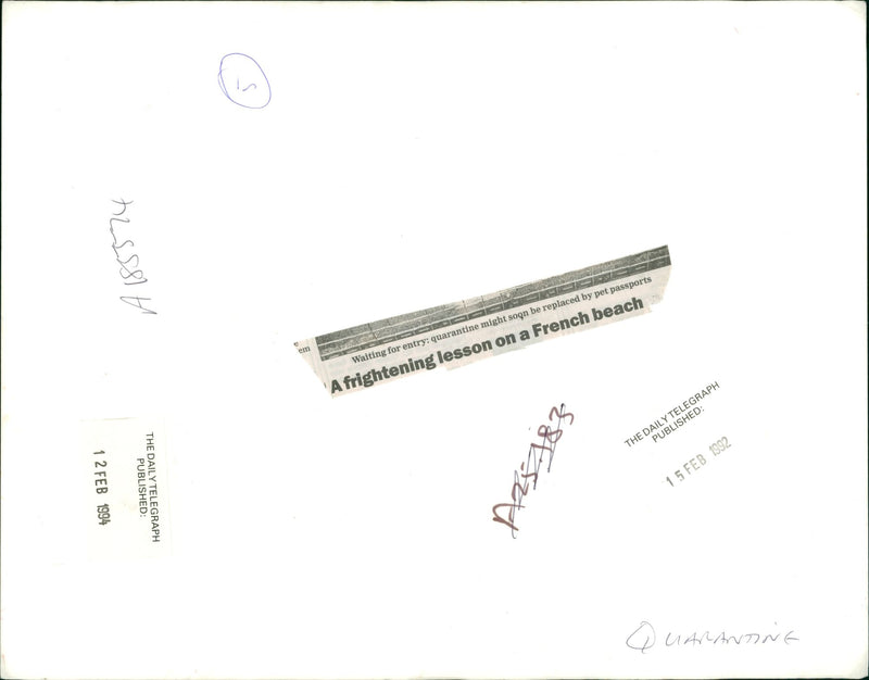 A frightening lesson on a French beach. - Vintage Photograph