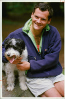 general dog with joe simpson - Vintage Photograph