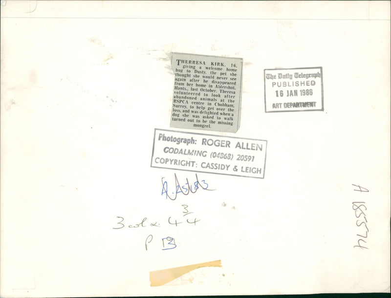 general dog and teresa kirk - Vintage Photograph