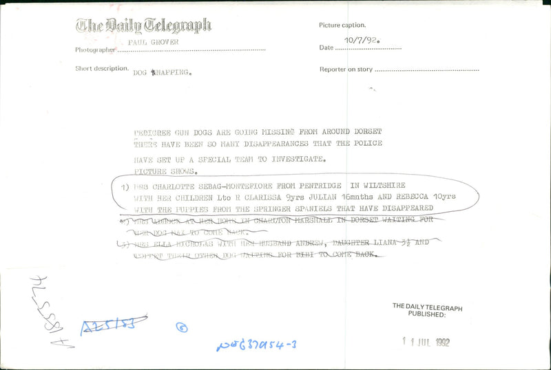 pedigree gun dogs with their master - Vintage Photograph