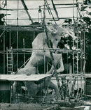 A plaster model of a 20 ft London's largest animal sculpture by Mr. Bainbridge Copnall - Vintage Photograph