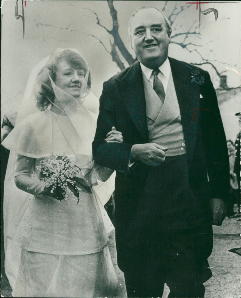 Viscount William Whitelaw with his daughter - Vintage Photograph