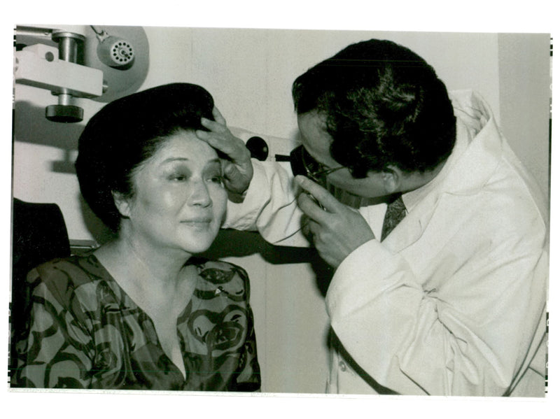 first lady Imelda Marcos with Dr. Manuel Agulto - Vintage Photograph