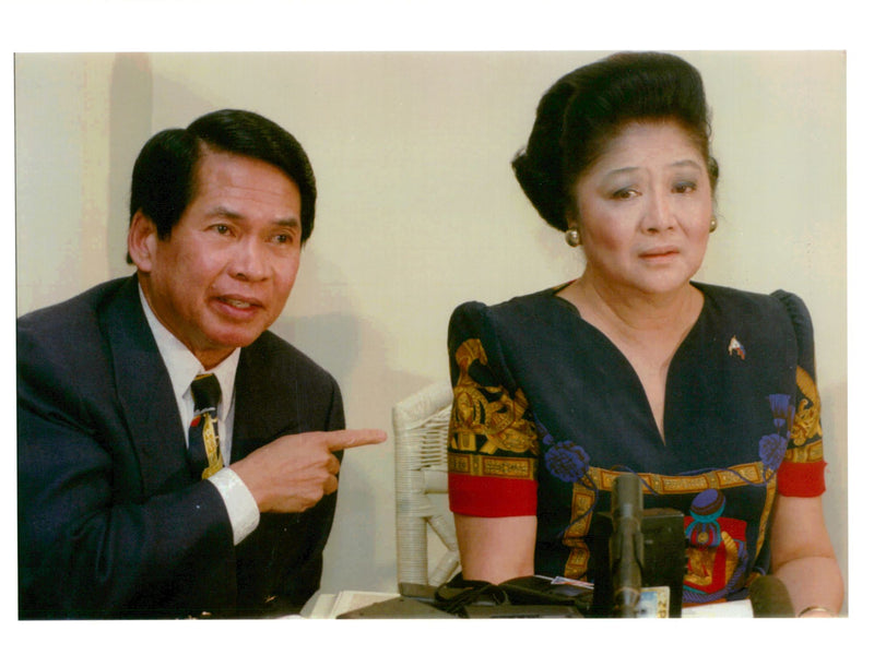 Imelda Marcos with manuel lazaro - Vintage Photograph