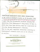 Shakespeare's Signature - Vintage Photograph