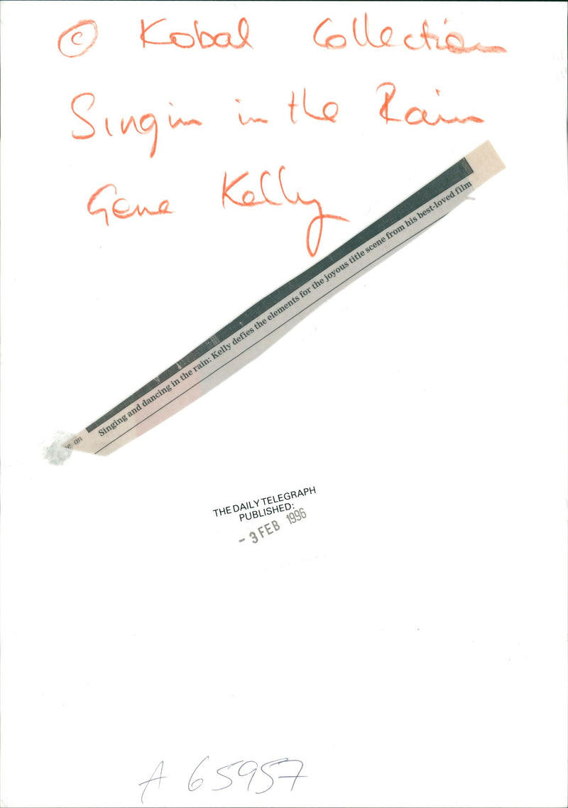 Gene Kelly in musical comedy film 'Singin' in the Rain' - Vintage Photograph