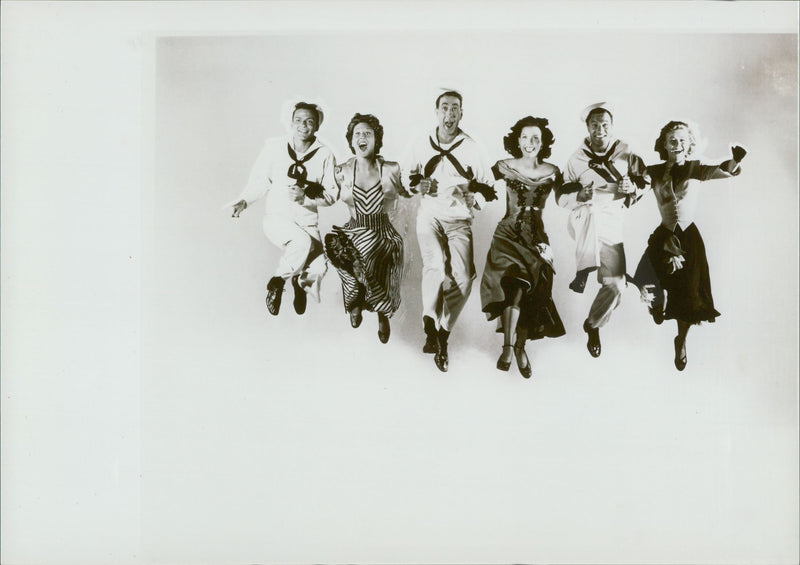 Gene Kelly with others in musical film 'On the Town' - Vintage Photograph