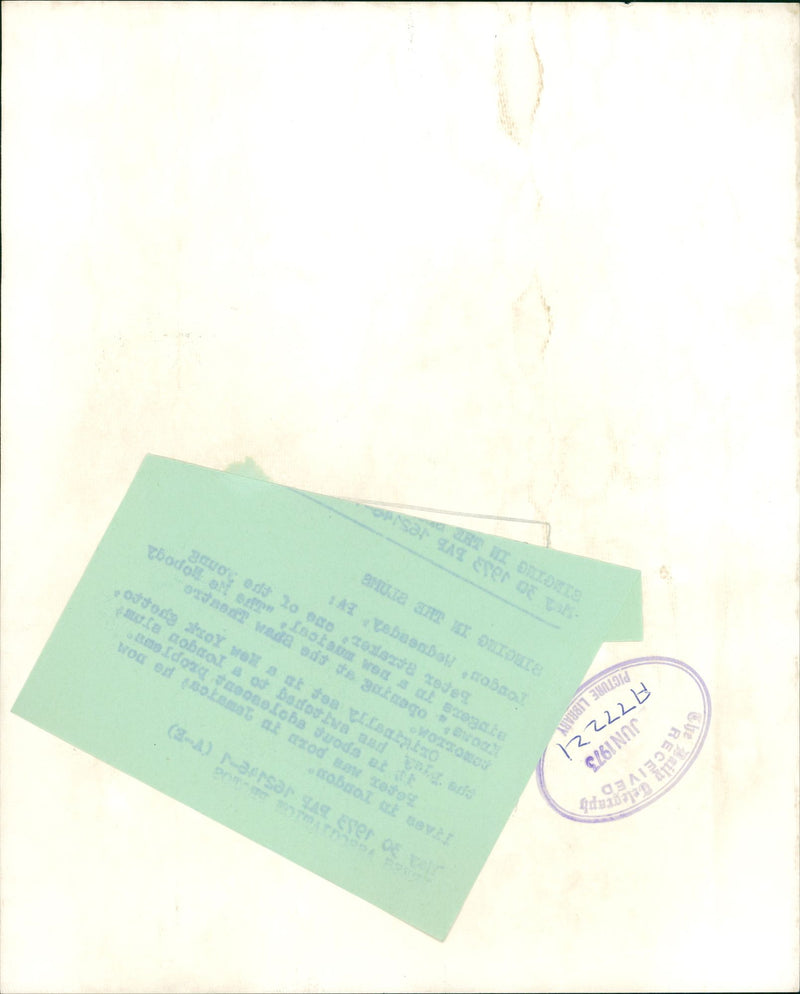 Peter Straker Jamaican singer. - Vintage Photograph