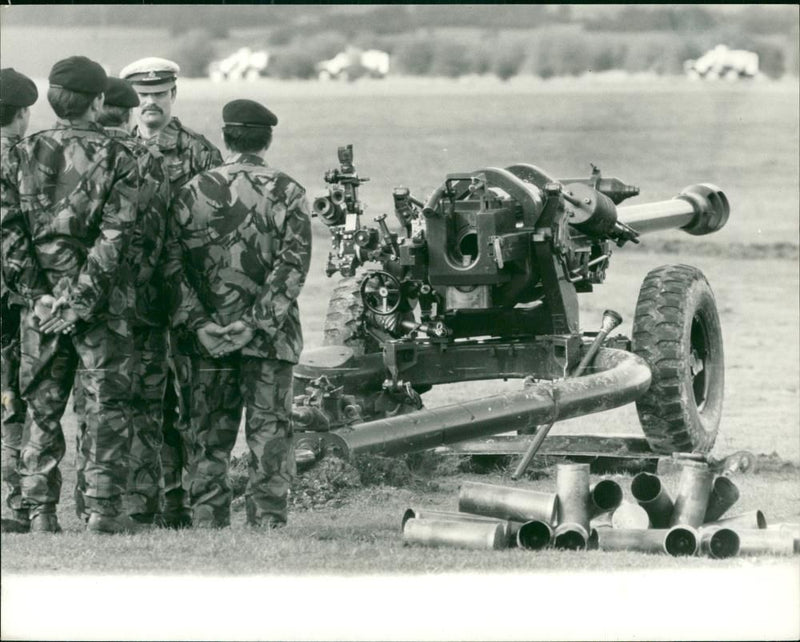 Towed light gun. - Vintage Photograph