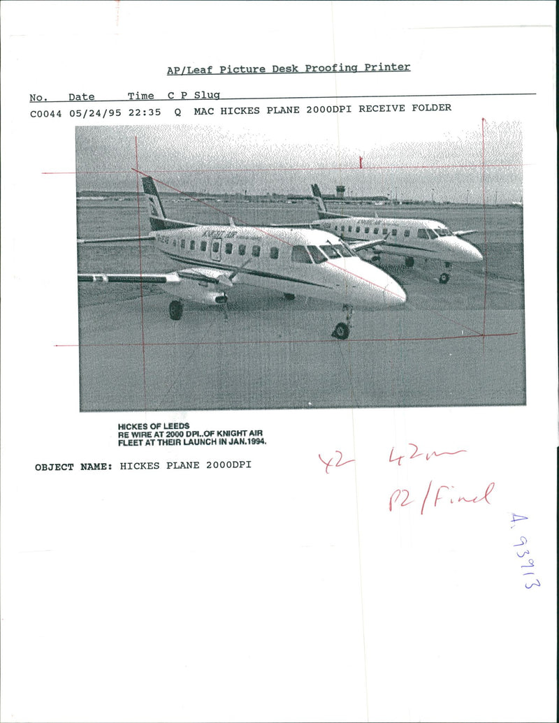 Hickes Plane 2000DPI - Vintage Photograph