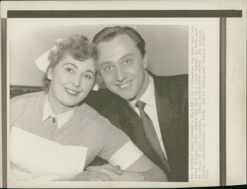 Comedian Ken Dodd with his first fiancee Anita Boutin - Vintage Photograph