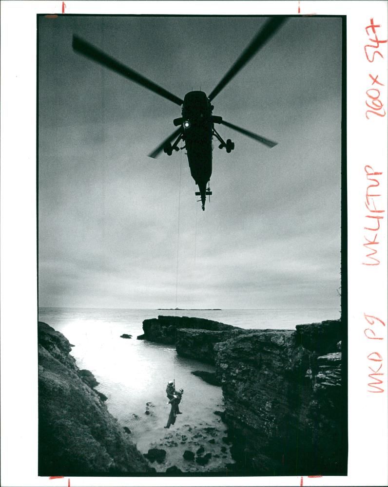 Air-sea rescue. - Vintage Photograph