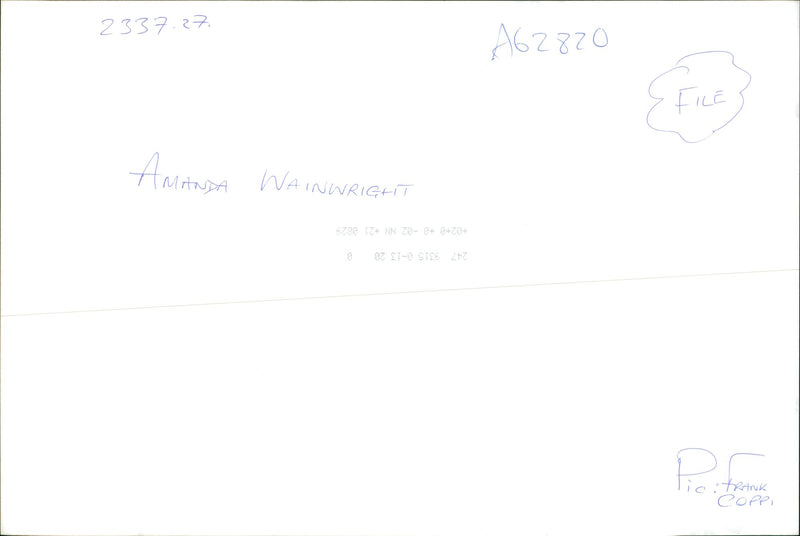 Amanda Wainwright - Vintage Photograph