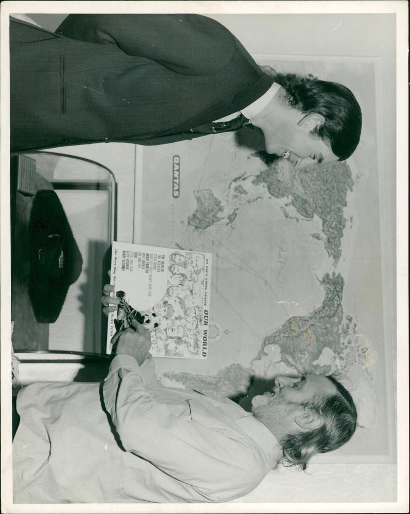 Prince Charles and Spike Milligan. - Vintage Photograph