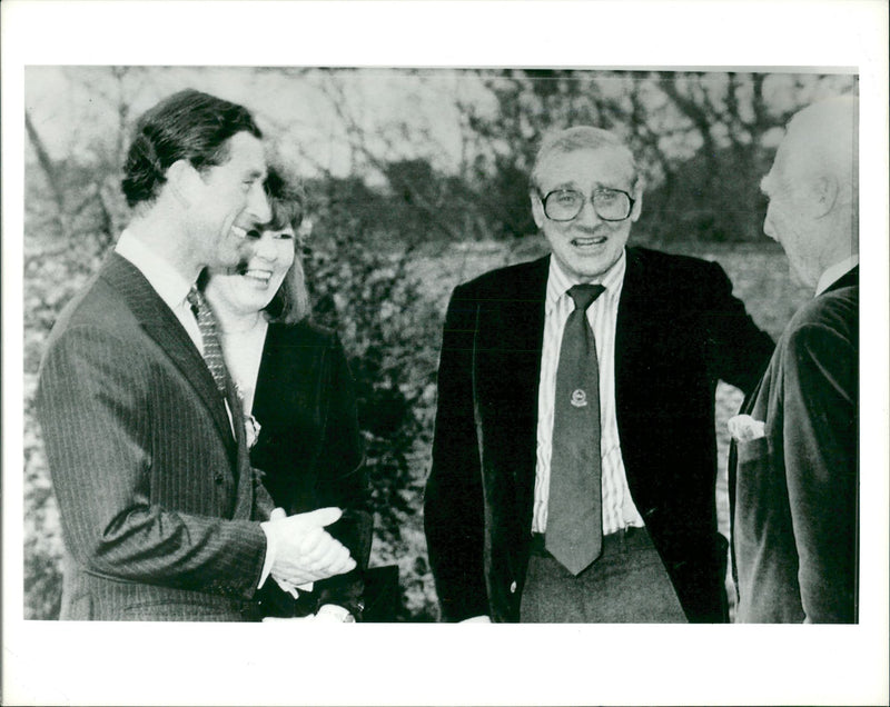 Prince Charles and Spike Milligan. - Vintage Photograph