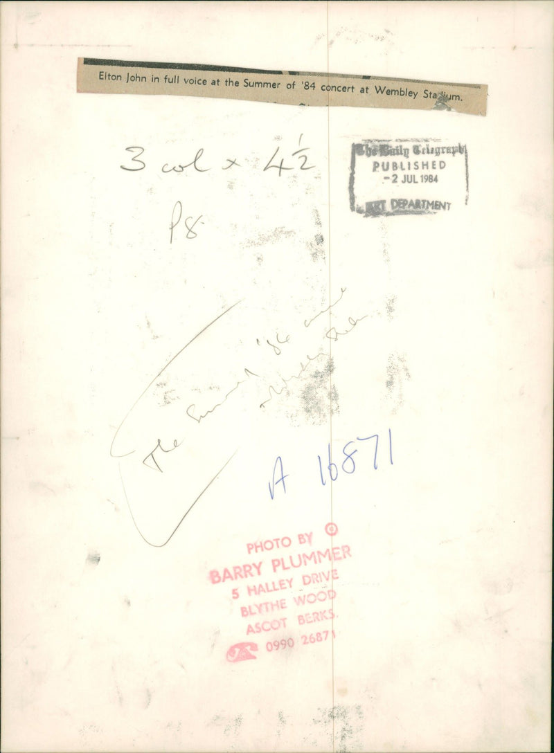 Elton John - Vintage Photograph