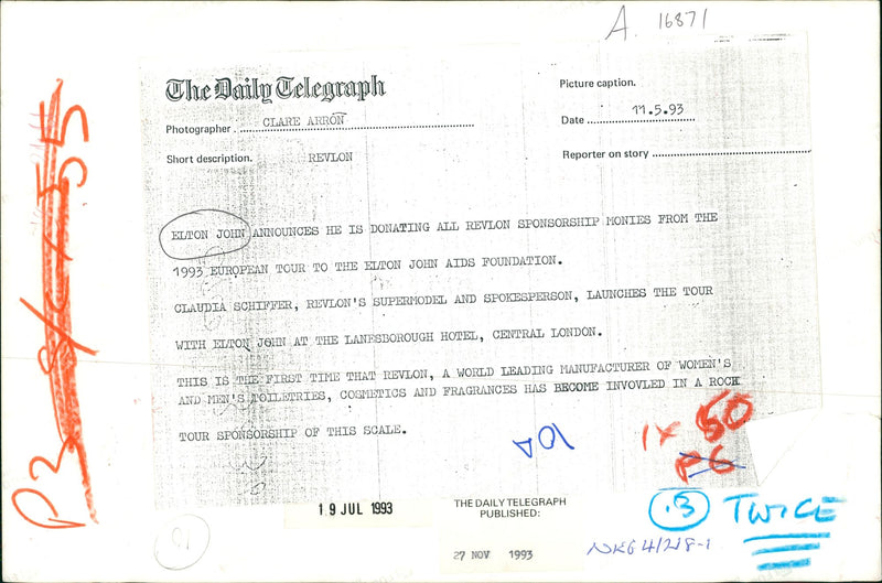 Elton John - Vintage Photograph