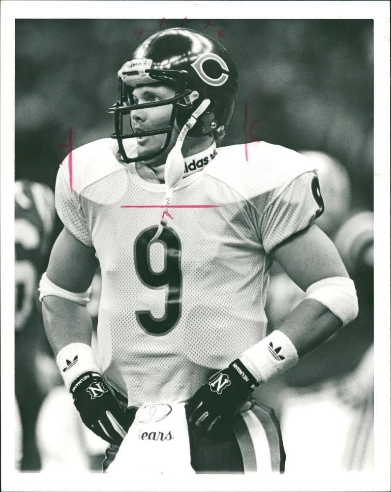 American football player Jim McMahon, Chicago Bears - Vintage Photograph