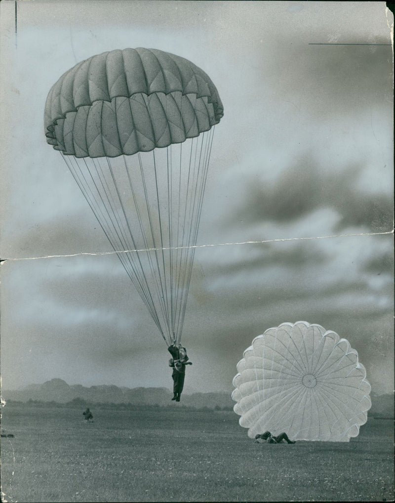 Parachutists - Vintage Photograph