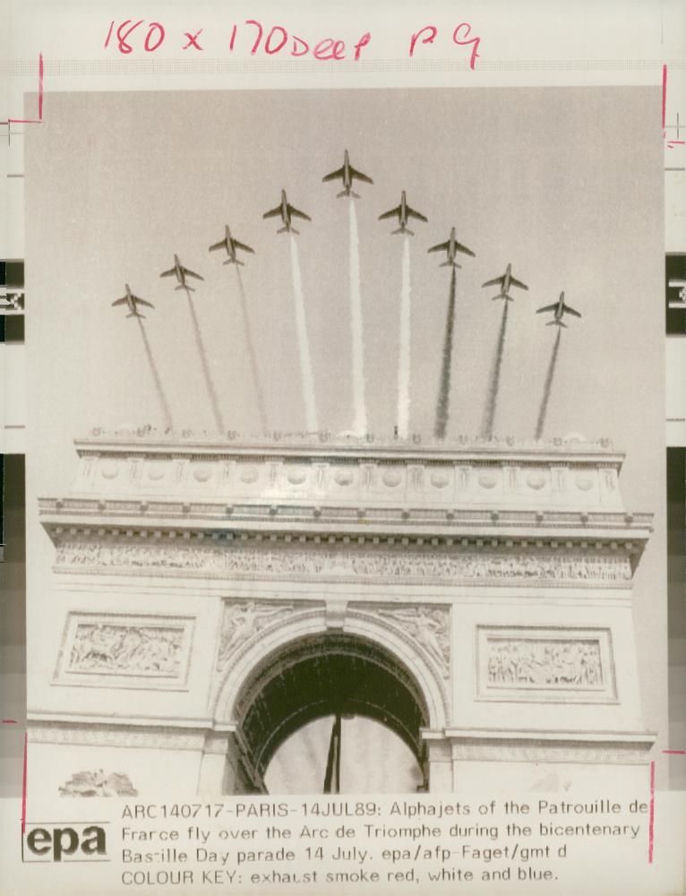 alpha jets of the patrouille - Vintage Photograph