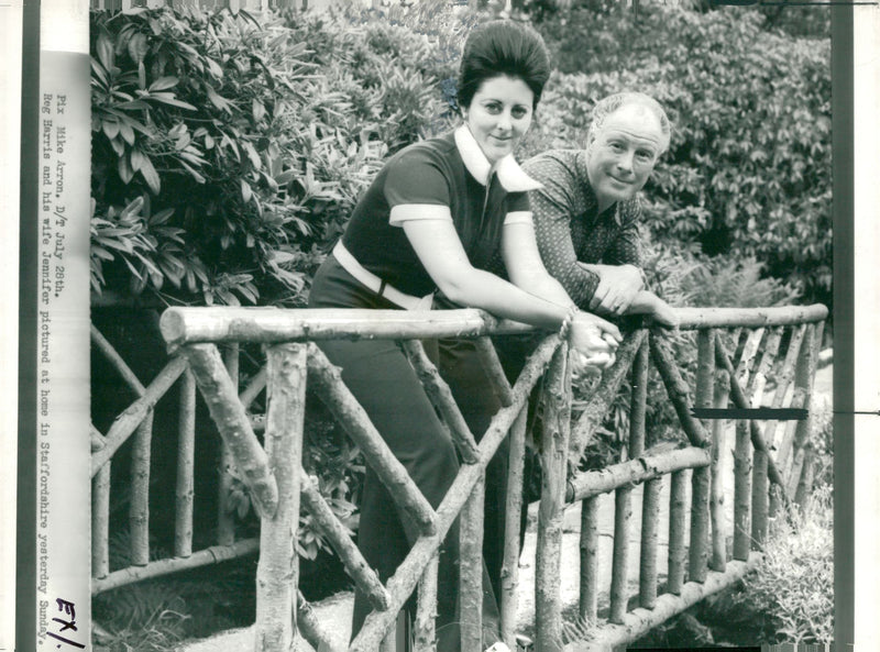 Reg Harris with his wife. - Vintage Photograph