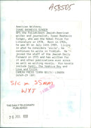 Isaac Bashevis Singer - Vintage Photograph