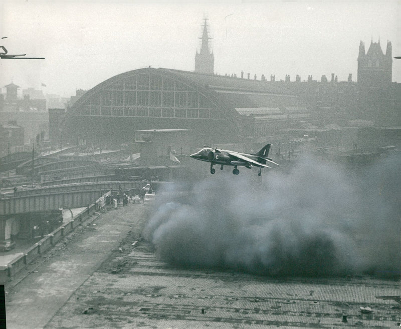 An RAF "Jump-Jet" Harrier fighter. - Vintage Photograph