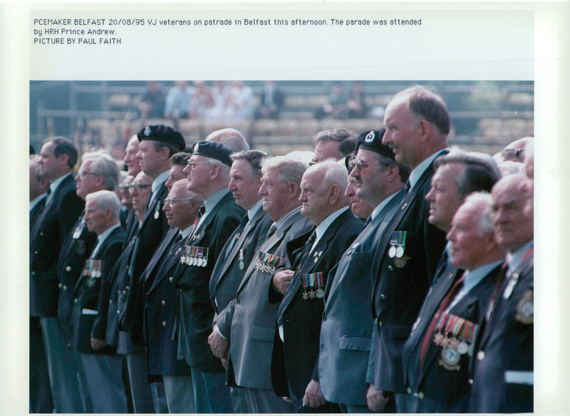 VJ veterans on patrade - Vintage Photograph
