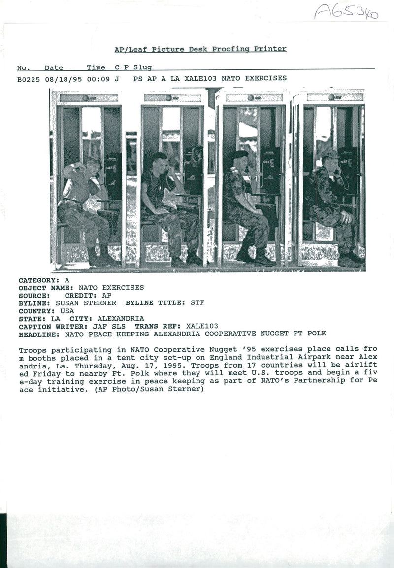 Nato peace keeping alexandria cooperative nugget FT POLK. - Vintage Photograph