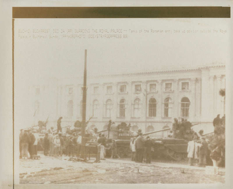 Tanks of the romanian army. - Vintage Photograph